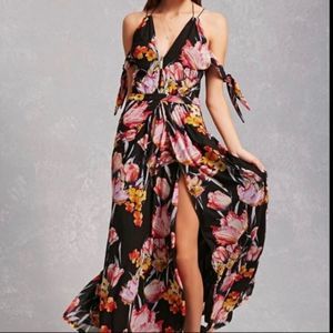 Nightwalker Black Floral Dress